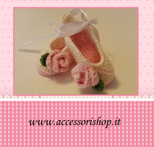 Scarpine lana baby rosa